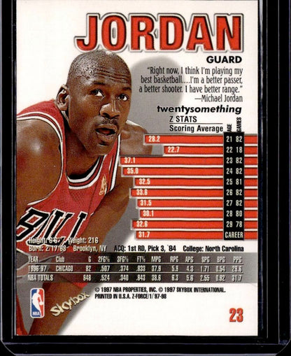 1997-98 SkyBox Z-Force Michael Jordan Chicago Bulls