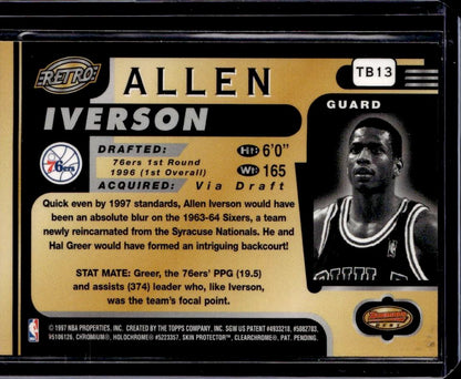 1996-97 Bowman's Best Allen Iverson Philadelphia 76ers