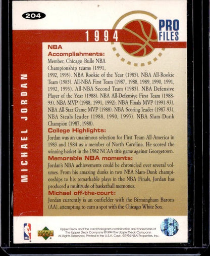 1994-95 Collector's Choice Michael Jordan Chicago Bulls