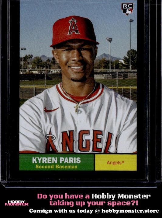 2024 Topps Archives Kyren Paris Black Foilboard Los Angeles Angels