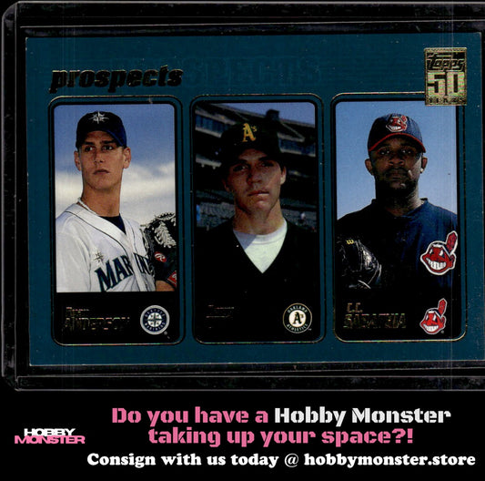2001 Topps Ryan Anderson / Barry Zito / CC Sabathia Gold