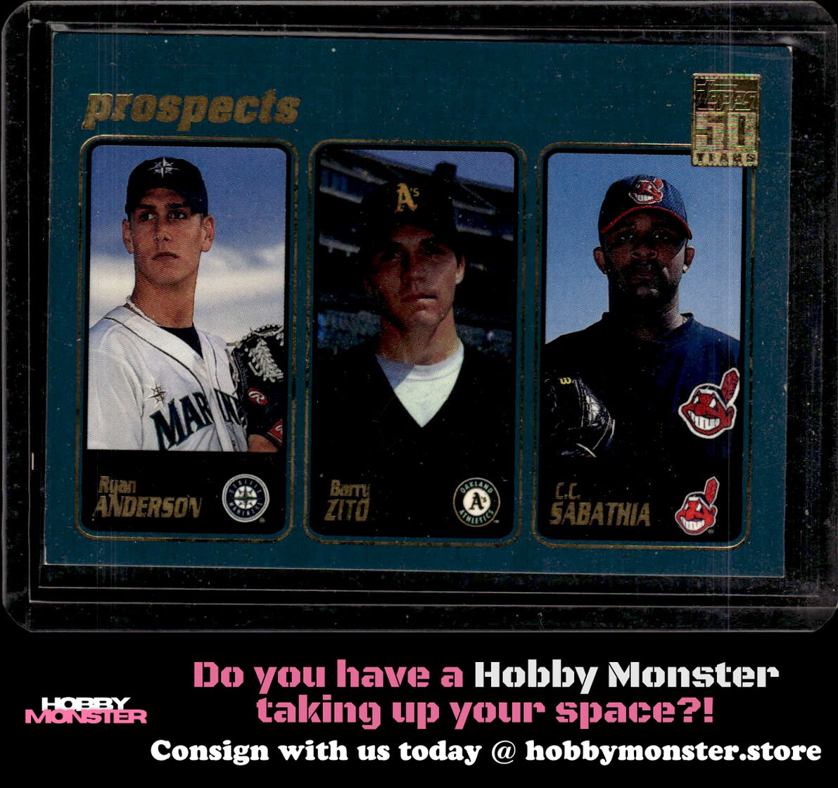 2001 Topps Ryan Anderson / Barry Zito / CC Sabathia PROS B