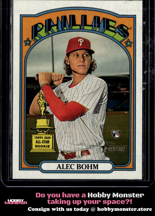 2021 Topps Heritage Alec Bohm Action SP Rookie Philadelphia Phillies