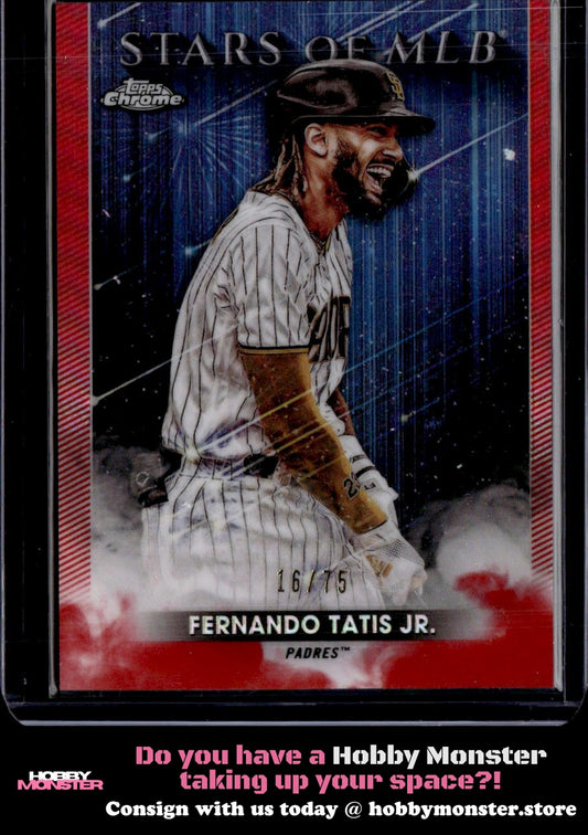 2022 Topps Fernando Tatis Jr. Stars of MLB Chrome Red #/75 San Diego Padres