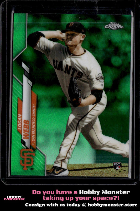 2020 Topps Chrome Logan Webb Green Refractor Rookie 36/99 San Francisco Giants