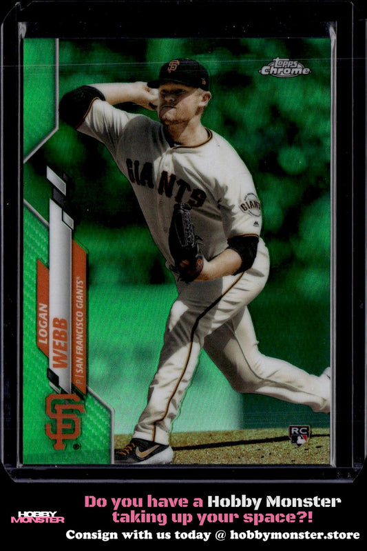 2020 Topps Chrome Logan Webb Green Refractor Rookie 32/99 San Francisco Giants