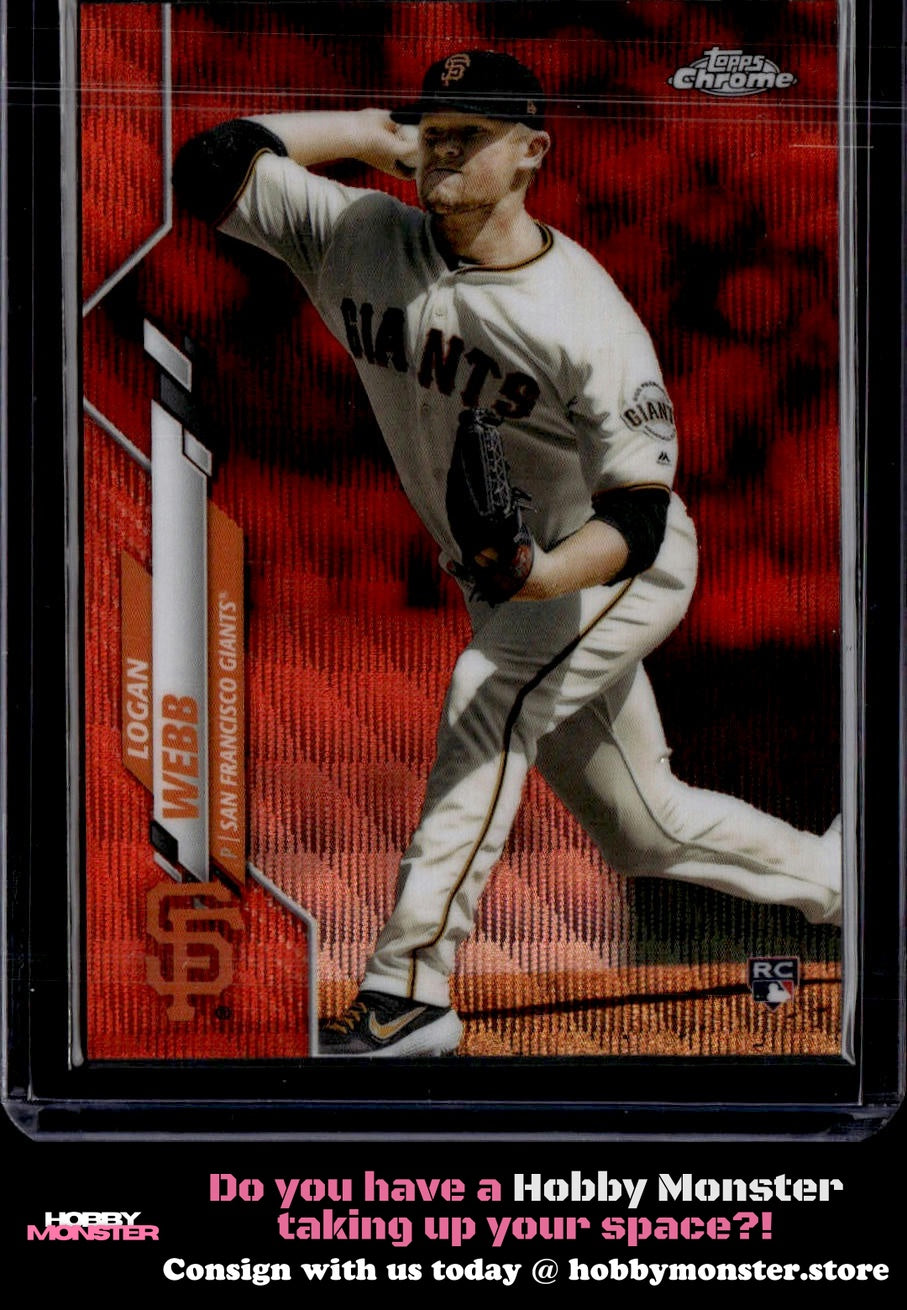 2020 Topps Chrome Logan Webb Orange Wave Refractor Rookie #/25 Giants
