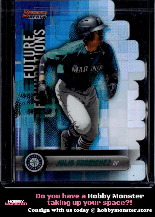 2019 Bowman's Best Julio Rodriguez Future Foundations Die Cuts Seattle Mariners