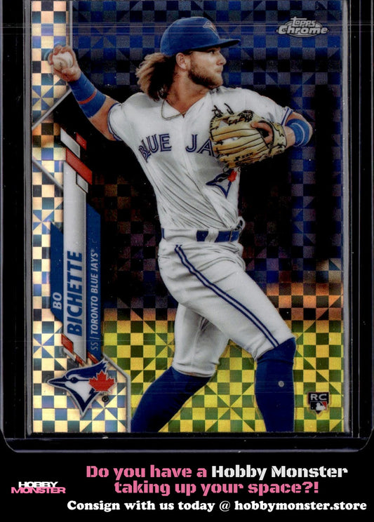 2020 Topps Chrome Bo Bichette X-Fractor Refractor Rookie Toronto Blue Jays