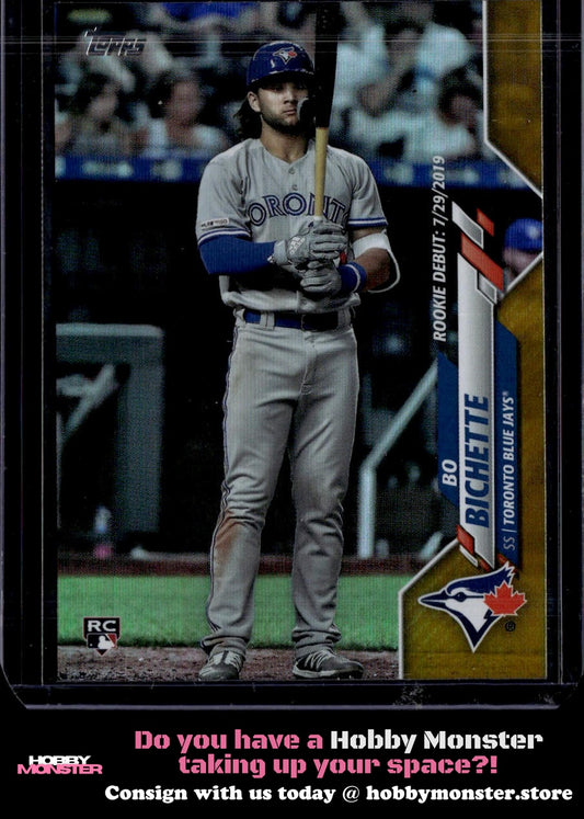 2020 Topps Update Bo Bichette Gold Foil Toronto Blue Jays