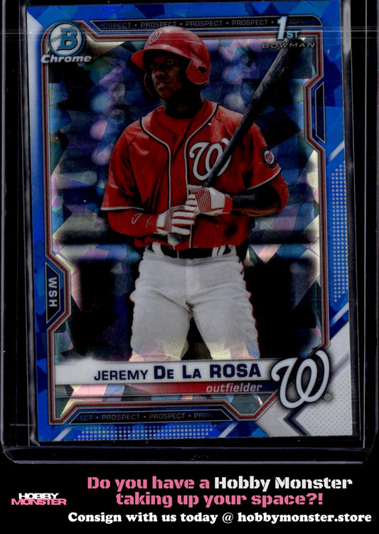 2021 Bowman Sapphire Edition Jeremy De La Rosa Washington Nationals B