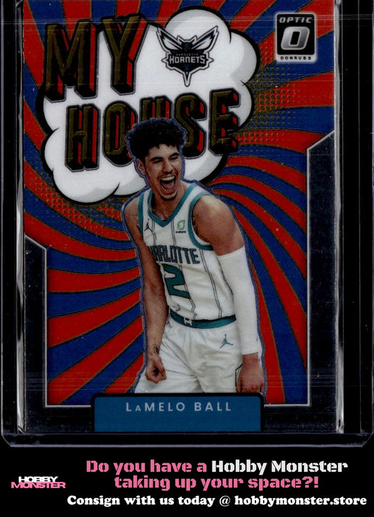 2021-22 Donruss Optic LaMelo Ball My House Purple Charlotte Hornets