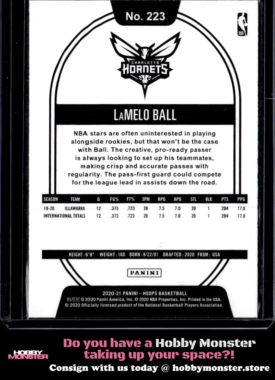 2020-21 Hoops LaMelo Ball Rookie Charlotte Hornets