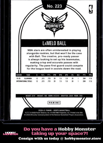 2020-21 Hoops LaMelo Ball Rookie Charlotte Hornets