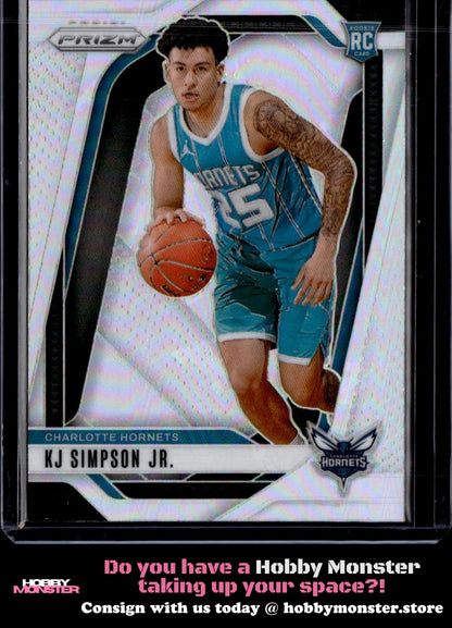 2024-25 Panini Prizm KJ Simpson Jr. Prizms Silver Charlotte Hornets
