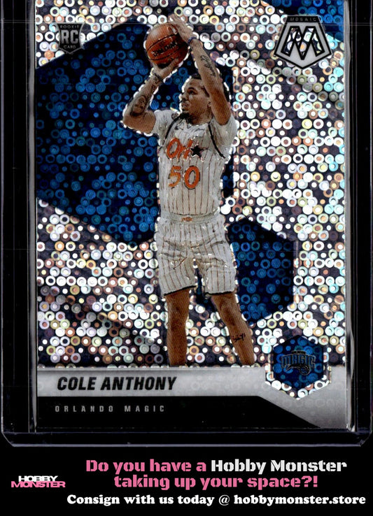 2020-21 Panini Mosaic Cole Anthony Fast Break Silver Rookie Variation Magic