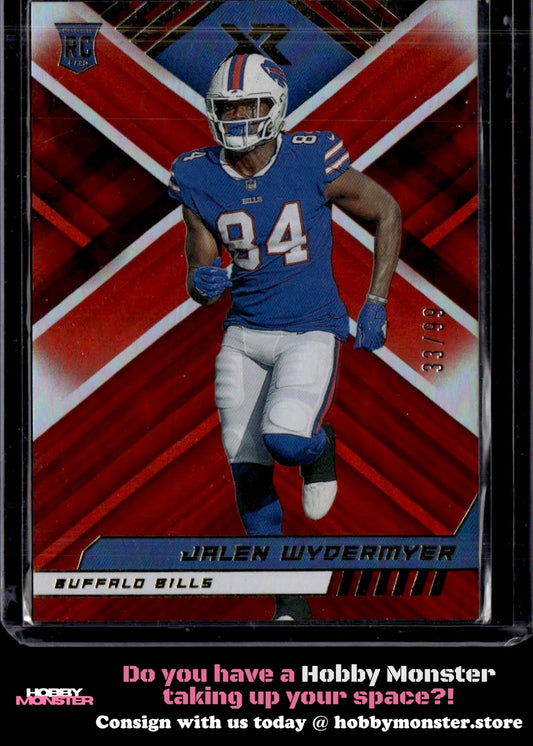 2022 Panini XR Jalen Wydermyer Orange Rookie #/99 Buffalo Bills