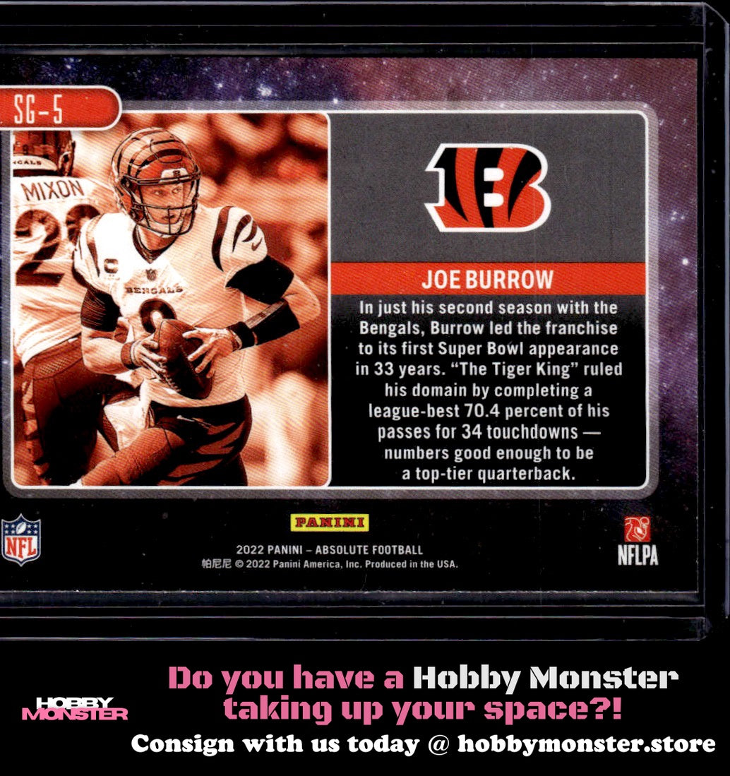 2022 Panini Absolute Joe Burrow Star Gazing Cincinnati Bengals