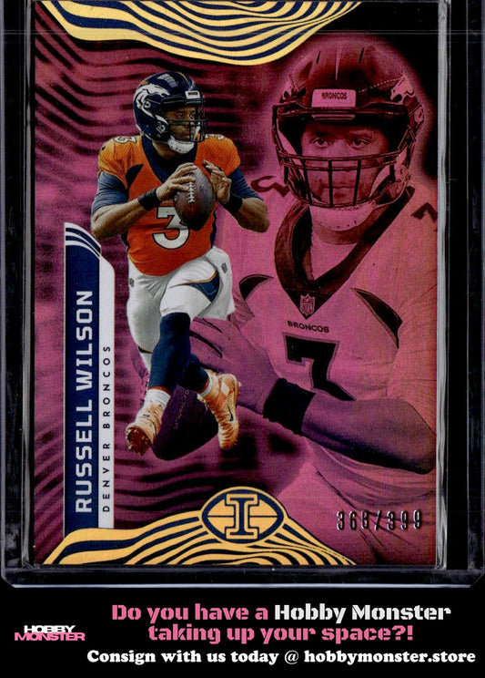 2022 Panini Illusions Russell Wilson Trophy Collection Pink #/399 Denver Broncos
