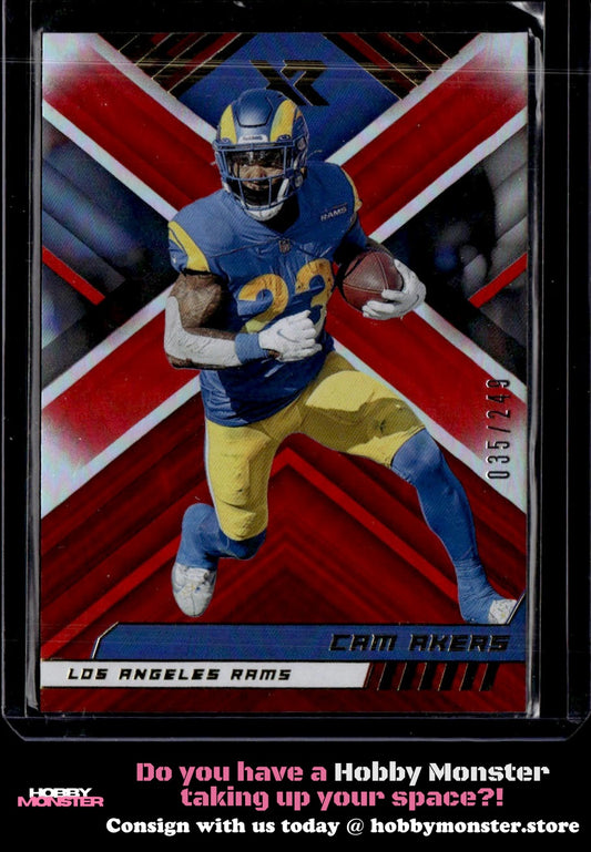 2022 Panini XR Cam Akers Red #/249 Los Angeles Rams
