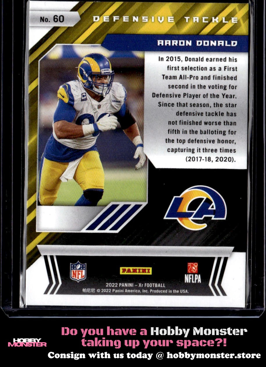 2021 Panini XR Aaron Donald Blue #/199 Los Angeles Rams