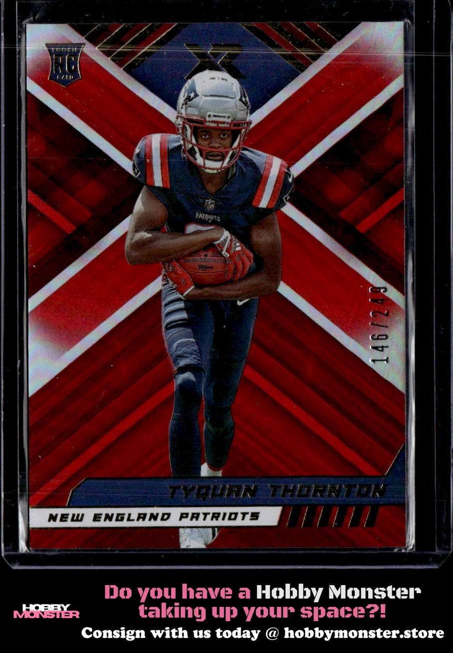 2022 Panini XR Tyquan Thornton Red Rookie #/249 New England Patriots