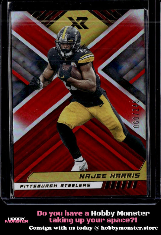 2022 Panini XR Najee Harris Red #/249 Pittsburgh Steelers