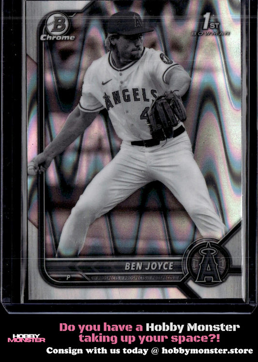 2022 Bowman Draft Ben Joyce Chrome Black & White RayWave Refractor Angels