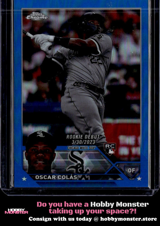 2023 Topps Chrome Update Oscar Colás Blue #/150 Chicago White Sox