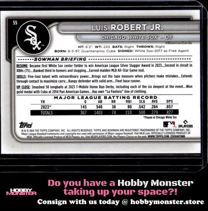 2024 Bowman Luis Robert Jr. Pink #/175 Chicago White Sox