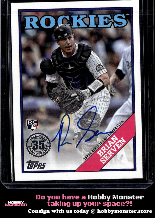 2023 Topps Brian Serven 1988 Auto Colorado Rockies
