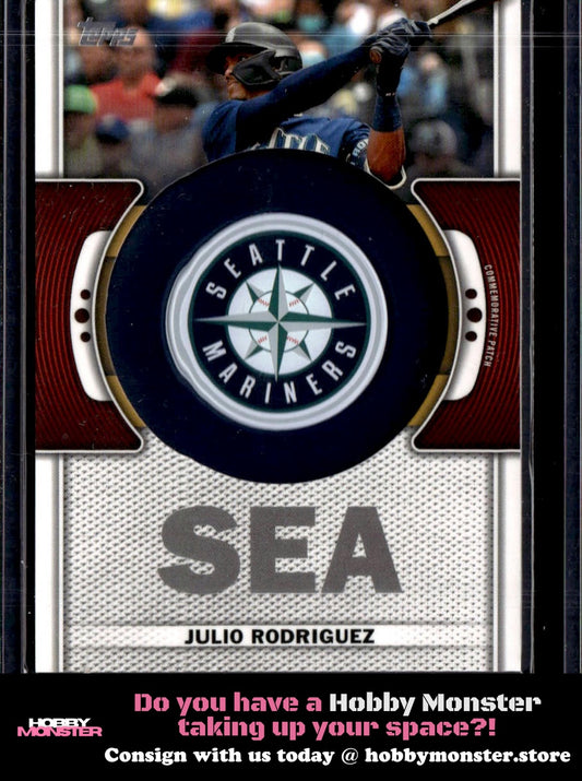 2023 Topps Julio Rodriguez Team Logo Commemorative Patch Seattle Mariners