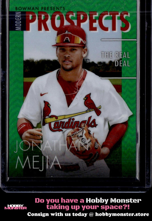 2023 Bowman Jonathan Mejia Modern Green #/99 St. Louis Cardinals