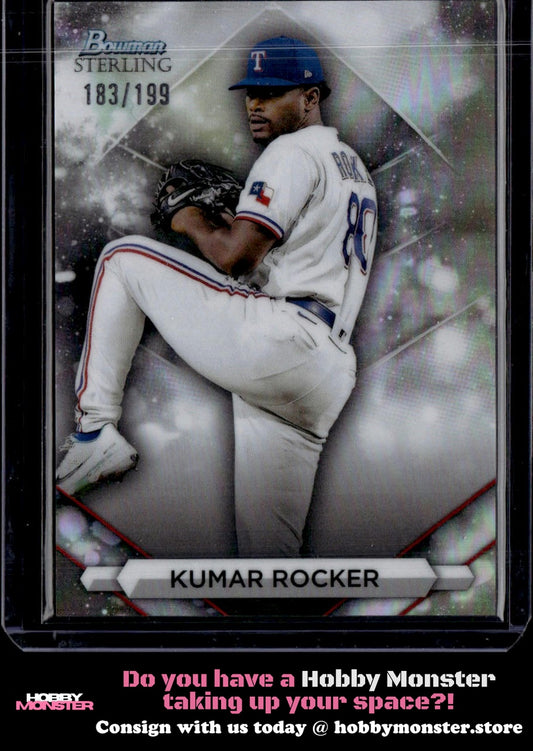 2023 Bowman Sterling Kumar Rocker Refractors #/199 Texas Rangers