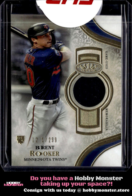 2021 Topps Tier One - Tier One Relics Brent Rooker #/299 Minnesota Twins