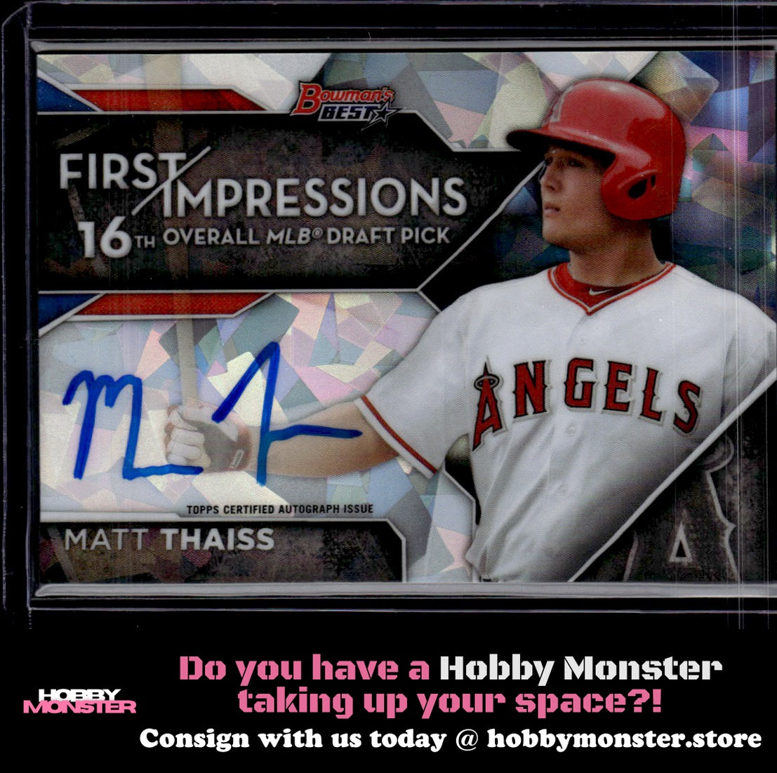 2016 Bowman's Best Matt Thaiss First Impressions Atomic Refractor Auto /25