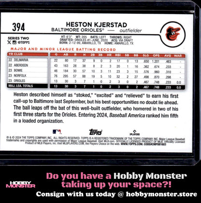 2024 Topps Heston Kjerstad Holiday Rookie Baltimore Orioles
