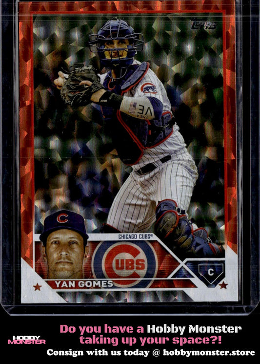 2023 Topps Yan Gomes Orange Foil #/299 Chicago Cubs