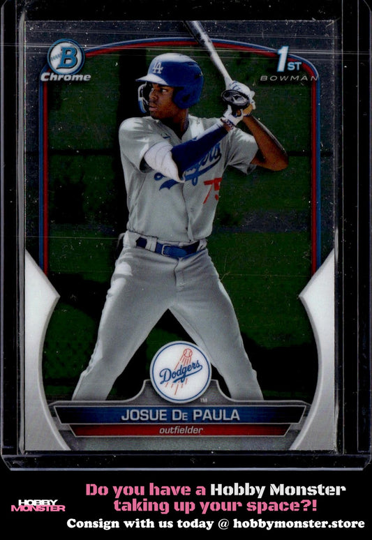 2023 Bowman Josue De Paula Chrome Prospects Los Angeles Dodgers B