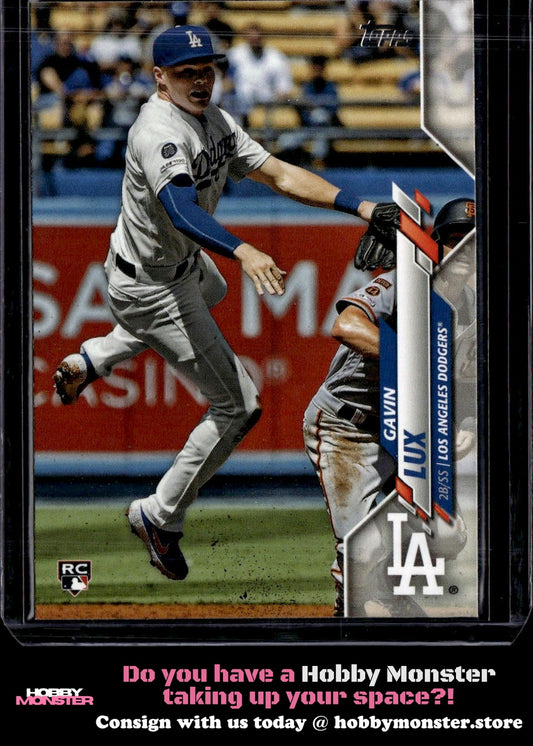 2020 Topps Gavin Lux SP Rookie RC Los Angeles Dodgers