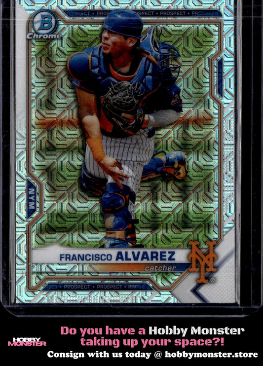 2021 Bowman Francisco Alvarez Chrome Prospects Mojo Refractor New York Mets