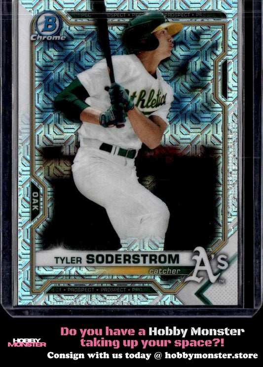 2021 Bowman Tyler Soderstrom Chrome Prospects Mojo Refractor Oakland Athletics