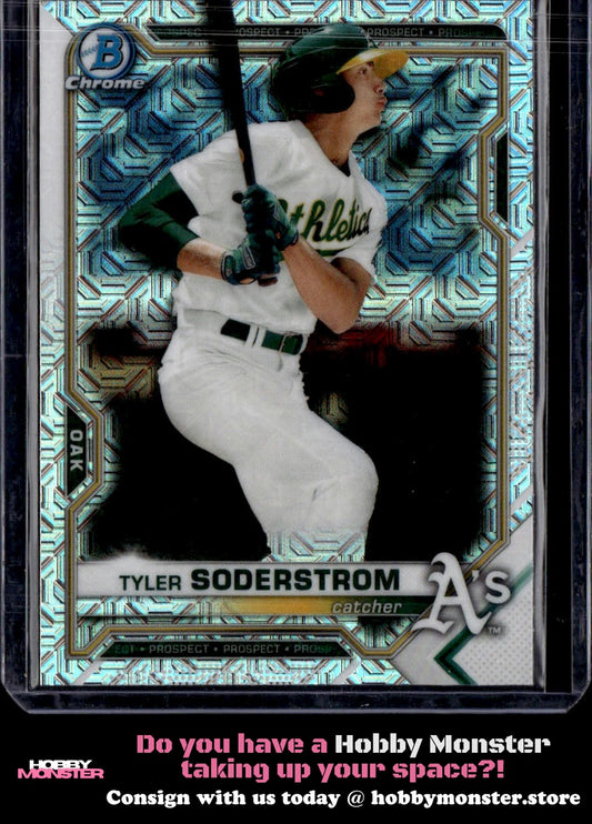 2021 Bowman Tyler Soderstrom Chrome Prospects Mojo Refractor Oakland Athletics B