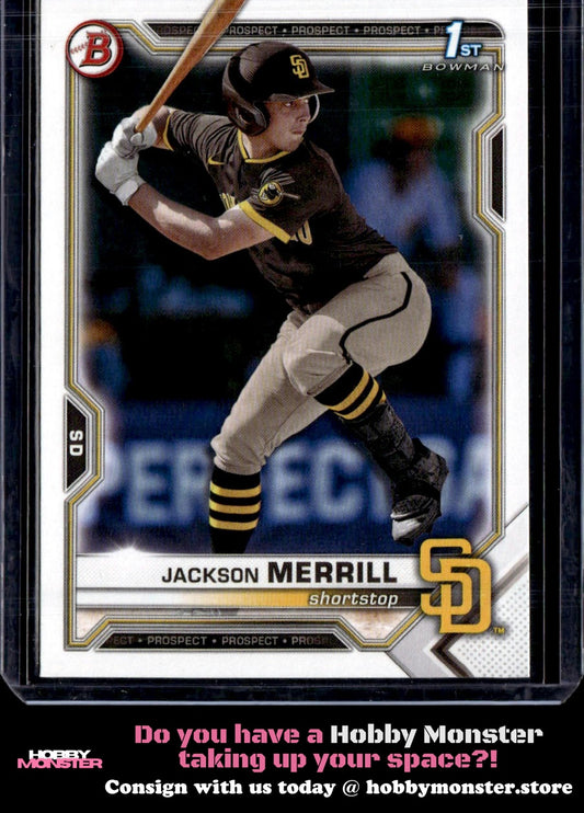 2021 Bowman Draft Jackson Merrill San Diego Padres
