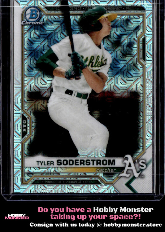 2021 Bowman Tyler Soderstrom Chrome Prospects Mojo Refractor Oakland Athletics C