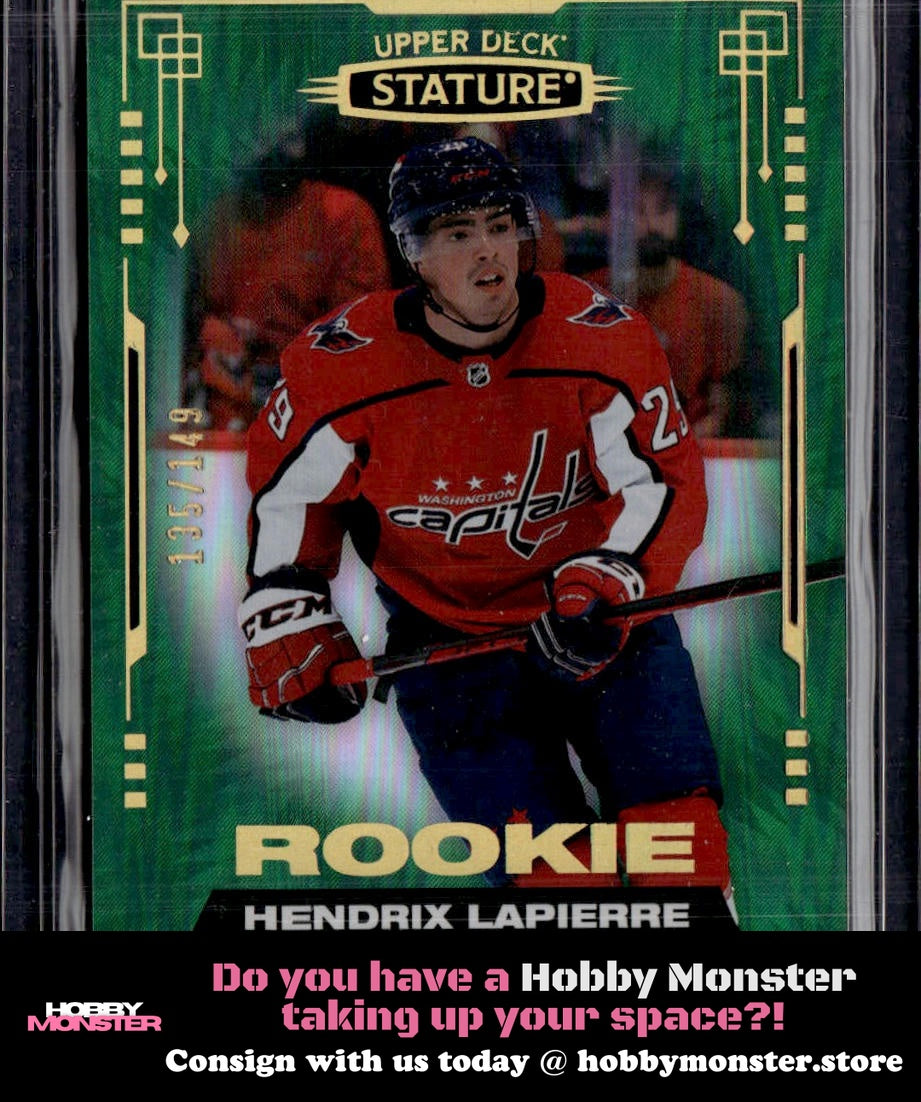 2021-22 Upper Deck Stature Hendrix Lapierre Green #/149 Washington Capitals