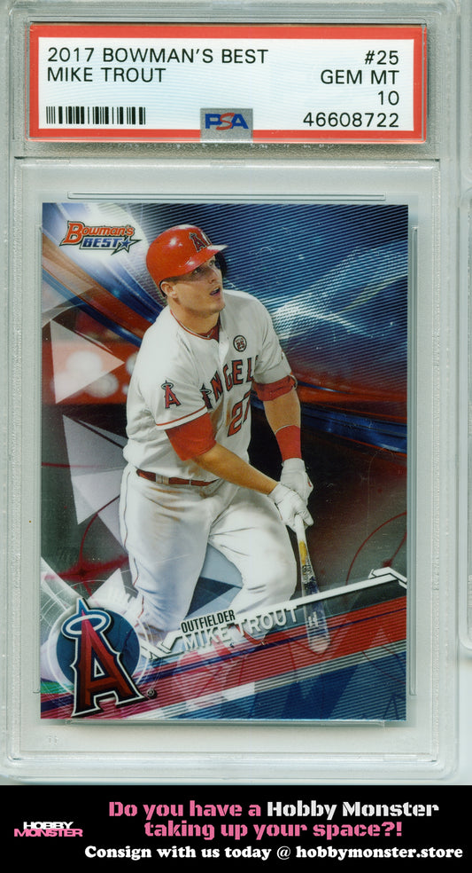 2017 Bowman's Best Mike Trout Los Angeles Angels PSA 10