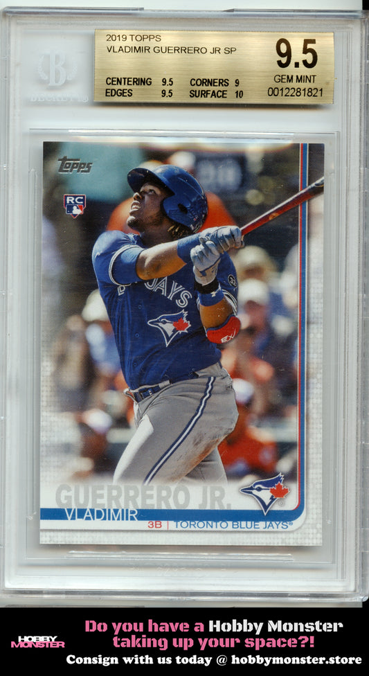 2019 Topps Vladimir Guerrero Jr. Rookie No Number SP Blue Jays BGS 9.5