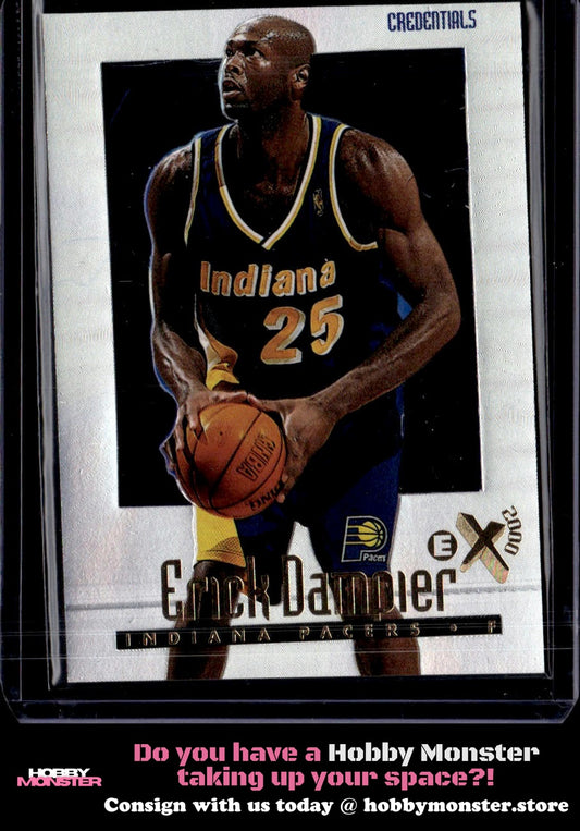 1996-97 E-X2000 Erick Dampier X2000 - Credentials Rookie #/499 Indiana Pacers