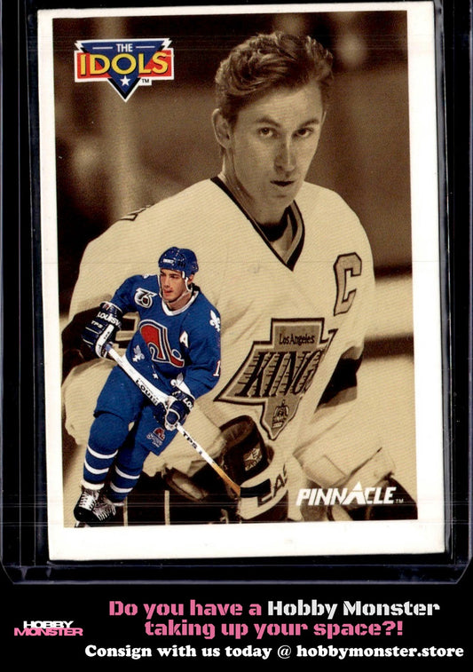 1991-92 Pinnacle French Joe Sakic / Wayne Gretzky IDOL